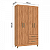 Guarda-Roupa Solteiro 4 Portas 2 Gavetas – Organização, Qualidade e Design Compacto! - Imagem 2