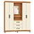 Guarda-Roupa Sintra 4 Portas 3 Gavetas com Espelho – Funcionalidade, Design e Organização para o Seu Quarto! - Imagem 2
