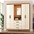 Guarda-Roupa Sintra 4 Portas 3 Gavetas com Espelho – Funcionalidade, Design e Organização para o Seu Quarto! - Imagem 1