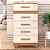 Cômoda Malta 5 Gavetas Cinamomo/Off White – Fellicci Móveis - Imagem 1