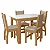 Conjunto Mesa Sala de Jantar Bellagio com 4 Cadeiras Clara – DoceLar Móveis - Imagem 2