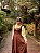 Vestido Celine Bordado Marrom Café - Imagem 8