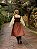 Vestido Celine Bordado Marrom Café - Imagem 13