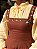 Vestido Celine Bordado Marrom Café - Imagem 9