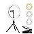 Anel Iluminador LED Flexivel Ring Light Tripe 20cm com Suporte Celular Universal Selfie Youtuber Gravação Fotos Makes - Imagem 3