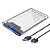 Case para HD transparente, Usb 3.0, transmissão 6gbps, Sata 2.5", Hhd ou Ssd, Ecase-300 - Imagem 2