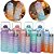 Garrafa De Água Squeeze Galão 2l Litros Motivacional Academia Kit 3 Garrafas Colorida Antivazamento 3D Tie Dye - Imagem 20