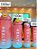 Kit 4 Garrafas De Água Squeeze Mini Galão 3,3 Litros, 1,5 Litros, 700ML E 300ML Garrafinha Motivacional Com Adesivos 3D - Imagem 4