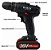 Furadeira e Parafusadeira Portátil com 2 baterias 36V + Kit Maleta com Acessórios - Bivolt - Imagem 7