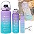 Garrafa De Água Squeeze Galão 2l Litros Motivacional Academia Kit 3 Garrafas Colorida Antivazamento 3D Tie Dye Frases Po - Imagem 6