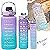 Garrafa De Água Squeeze Galão 2l Litros Motivacional Academia Kit 3 Garrafas Colorida Antivazamento 3D Tie Dye Frases Po - Imagem 5