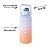 Garrafa Squeeze de Água Academia 2 Litros Fitness Weeze Tie Dye Azul e Laranja - Imagem 4