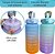 Garrafa Squeeze de Água Academia 2 Litros Fitness Weeze Tie Dye Preto e Branco - Imagem 7