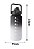 Garrafa Squeeze de Água Academia 2 Litros Fitness Weeze Tie Dye Preto e Branco - Imagem 20