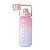 Garrafa Squeeze de Água Academia 2 Litros Fitness Weeze Tie Dye Rosa e Lilás - Imagem 1