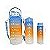 Kit com 3 Garrafas Squeeze coloridas com capacidade 2 L 700ml 260ml 3 Garrafas Motivacional de Água com Canudo e Adesivo - Imagem 3