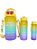 Kit com 3 Garrafas Squeeze coloridas com capacidade 2 L 700ml 260ml 3 Garrafas Motivacional de Água com Canudo e Adesivo - Imagem 22