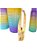 Kit com 3 Garrafas Squeeze coloridas com capacidade 2 L 700ml 260ml 3 Garrafas Motivacional de Água com Canudo e Adesivo - Imagem 10