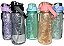 Kit 3 Garrafa De Água Squeeze Galão 2l Litros Motivacional Academia Transparente Antivazamento 3D Tie Dye Frases Portugu - Imagem 17