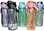 Kit 3 Garrafa De Água Squeeze Galão 2l Litros Motivacional Academia Transparente Antivazamento 3D Tie Dye Frases Portugu - Imagem 16