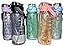 Kit 3 Garrafa De Água Squeeze Galão 2l Litros Motivacional Academia Transparente Antivazamento 3D Tie Dye Frases Portugu - Imagem 18