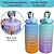 Garrafa Squeeze de Água Academia 2 Litros Fitness Weeze Tie Dye Verde e Lilas - Imagem 10