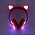 Headphone Bluetooth com Iluminação LED Fone Sem Fio de Gatinho Rosa - Imagem 9