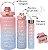 Kit 3 Garrafa De Água Squeeze Galão 2l Litros Motivacional Academia Colorida Antivazamento 3D Tie Dye - Imagem 10