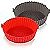 Kit 2 Peças Air Fryer Silicone Reutilizável Resistente ao Calor Livre de BPA Forma Redonda de Silicone Assadeira Air Fry - Imagem 3