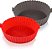 Kit 2 Peças Air Fryer Silicone Reutilizável Resistente ao Calor Livre de BPA Forma Redonda de Silicone Assadeira Air Fry - Imagem 1