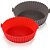 Kit 2 Peças Air Fryer Silicone Reutilizável Resistente ao Calor Livre de BPA Forma Redonda de Silicone Assadeira Air Fry - Imagem 1