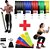 Kit 5 Mini Band + Kit 11 Elastico Extensor Treino Em Casa Exercícios Malhar Musculação Fisioterapia - Imagem 4