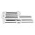 Kit com 2 Cabides Multifuncional para Calças de Inox com 5 Divisórias Branco Clink CK5151 - Imagem 7