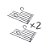 Kit com 2 Cabides Multifuncional para Calças de Inox com 5 Divisórias Branco Clink CK5151 - Imagem 2