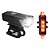 Kit de luzes de bicicleta recarregável, conjunto de farol e lanterna traseira, liberação rápida, impermeável, vários mod - Imagem 2
