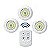 Luminária 3 Lâmpadas de Led Spot Branco frio 6500k Sem Fio Com Controle Remoto Sem fio e Fita Dupla Face - Imagem 6