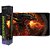 Mouse Pad Gamer Extra Grande 700x350x3mm Bordas Costuradas Base Antiderrapante Exbom Mousepad MP-7035C Dragão de Fogo - Imagem 1