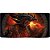 Mouse Pad Gamer Extra Grande 700x350x3mm Bordas Costuradas Base Antiderrapante Exbom Mousepad MP-7035C Dragão de Fogo - Imagem 14
