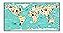 Mouse Pad Gamer Speed Extra Grande 70x35cm - Mapa Mundi Animais - Exbom - Imagem 3