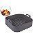 Panela de Silicone Quadrada Fritadeira Microondas C/Alça Forma 20x20cm Cesto para Air Fryer - Imagem 12
