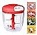 Processador Alimento Manual Grande 5 Lâminas Inox 900ml (VERMELHO) - Imagem 3