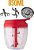 Processador de Alimentos Manual Triturador Mixer 5 Laminas - 850ml Clink (VERMELHO) - Imagem 7