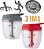 Processador de Alimentos Manual Triturador Mixer 5 Laminas - 850ml Clink (VERMELHO) - Imagem 4