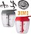 Processador de Alimentos Manual Triturador Mixer 5 Laminas - 850ml Clink (VERMELHO) - Imagem 3