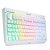 Teclado Gamer Semi Mecânico TKL Led Rgb Multimídia Anti Ghosting Abnt2 Usb para Pc Notebook Mac (Branco) - Imagem 2