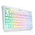 Teclado Gamer Semi Mecânico TKL Led Rgb Multimídia Anti Ghosting Abnt2 Usb para Pc Notebook Mac (Branco) - Imagem 1