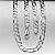 Corrente 3x1 70cm x 8mm - prata 925 - Imagem 1