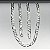Corrente 3x1 70cm x 4mm - prata 925 - Imagem 1
