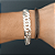 Pulseira elo duplo 21cm x 12,5mm fecho gaveta - prata 925 - Imagem 2