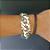 Pulseira elo duplo 21cm x 23mm fecho gaveta - prata 925 - Imagem 2